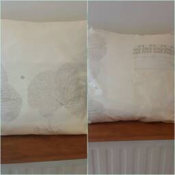 Clearance Cushion Cover Ivory With Gold Thread Brocaded On Satin - thumbnail 2