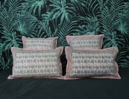 Paisley Cushion Case, Rectangle Cushion, Recycled Materials Accent Vintage Textile Tropical Decor