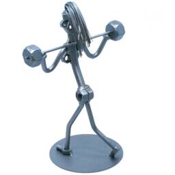 Body Builder Woman Trainer Gift, Handmade Nuts & Bolts Sculpture, Woman Body Machine, Powerlifting Fitness Gym Workout Trainer - thumbnail 4
