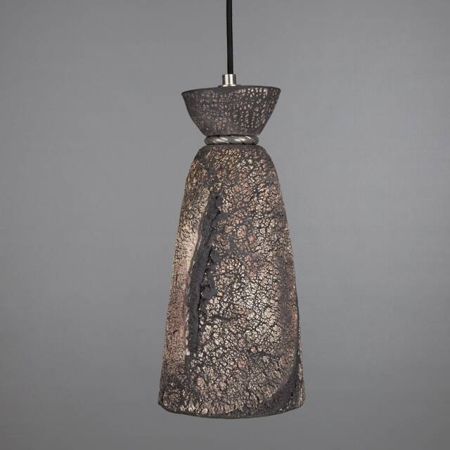 Parva Ceramic Bathroom Pendant Light Black Clay 5.5'' Ip44 - image 1