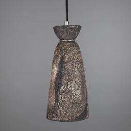 Parva Ceramic Bathroom Pendant Light Black Clay 5.5'' Ip44 - thumbnail 1