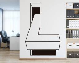 Optical Illusion Wall Decal Modern Home Office Decor - thumbnail 1