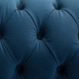 British Handmade Easy Clean Blue Velvet 3 Seater Chesterfield Sofa - thumbnail 4