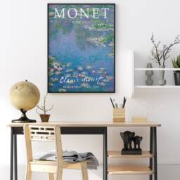 Monet Exhibition Poster, Water Lilies, Claude Art Print, Gallery Quality Art, Floral Decor, Wall A1/A2/A3/A4 - thumbnail 2