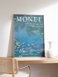 Monet Exhibition Poster, Water Lilies, Claude Art Print, Gallery Quality Art, Floral Decor, Wall A1/A2/A3/A4 - thumbnail 1
