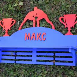 Personalized Medal Holdertrophy Shelf Wrestling Hanger Wood Wall Decor Gift For Sport Custom Rack Girl Christmas Gift - thumbnail 4