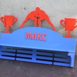 Personalized Medal Holdertrophy Shelf Wrestling Hanger Wood Wall Decor Gift For Sport Custom Rack Girl Christmas Gift - thumbnail 3