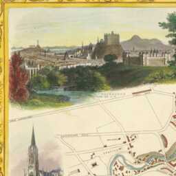 Old Edinburgh Map - Plan Of The City Edinburgh, Scotland 1851 Vintage Scottish Print Wall Decor - thumbnail 2