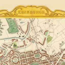 Old Edinburgh Map - Plan Of The City Edinburgh, Scotland 1851 Vintage Scottish Print Wall Decor - thumbnail 3