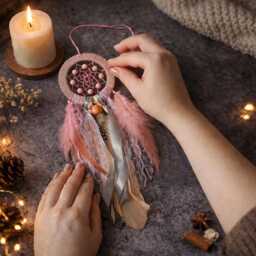 Mini Dreamcatcher Authentic Car Charm, Wall Hanging - 3.2 - thumbnail 1