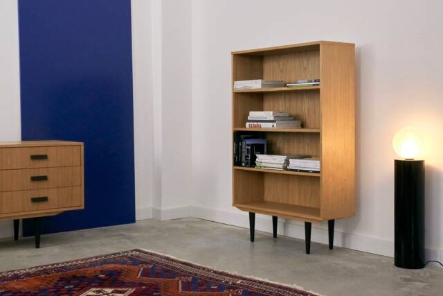 Bookcase, Bookshelf Made Of Oak Vaneer - Livlo D-R03 - image 1