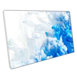 Blue Paint Splash Abstract Canvas Art Print For Contemporary Home Office D??cor - thumbnail 1