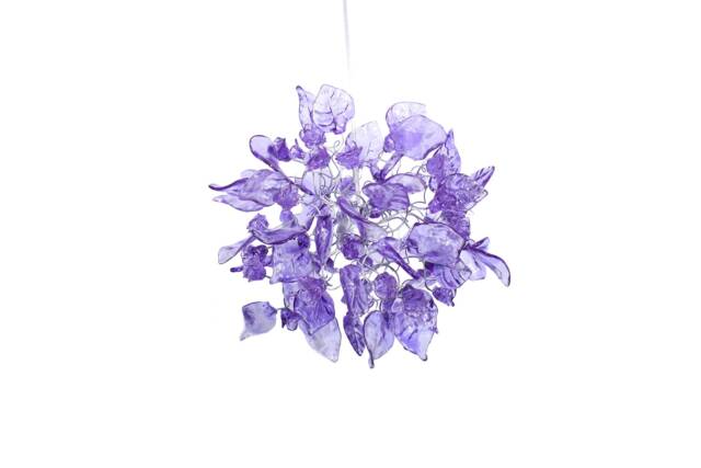 Purple Pendant Lighting With Flowers & Leaves A Unique - image 1