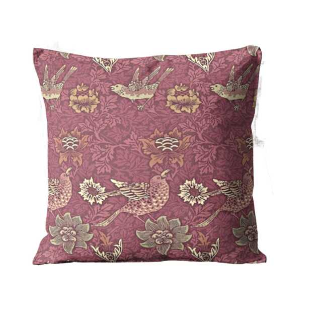 William Morris Bird & Anemone Cotton Cushion Cover Arts Crafts Throw Pillow - image 1