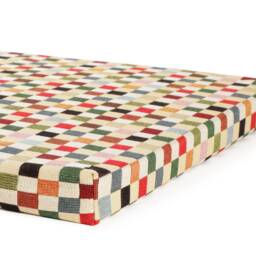 Checkered Chair Pad, Seat Cushion, Custom-Made, Tapestry Fabric, Colorful - thumbnail 2