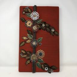 Red Silk Tree Of Life Wall Hanging, Rustic Floral Home Decor - 14 X 20 - thumbnail 2