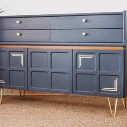 Customizable Mcm Sideboard Credenza - Nathan Squares, Retro Wine Bar - thumbnail 2