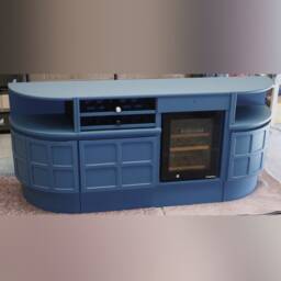 Customizable Mcm Sideboard Credenza - Nathan Squares, Retro Wine Bar - thumbnail 3