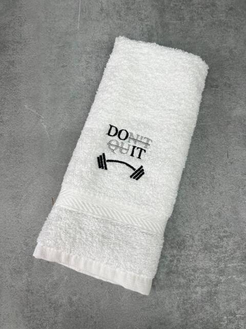 Gym Towel For Fitness - Sweat Workout Gift Him Her Embroidered Sports 60x40 cm - image 1