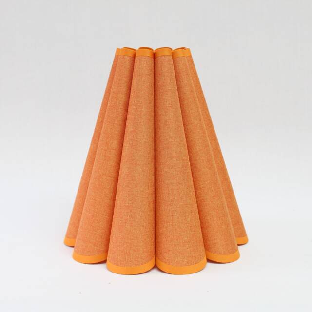 Handmade Candy Orange Pleated Lampshade Cotton Linen Acrylic - image 1