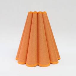 Handmade Candy Orange Pleated Lampshade Cotton Linen Acrylic - thumbnail 1