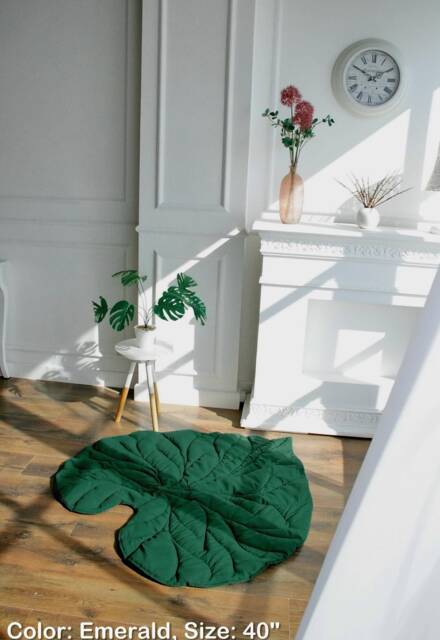 Water Lily Leaf Rug Custom Colors & Size/Leaf Blanket - image 1