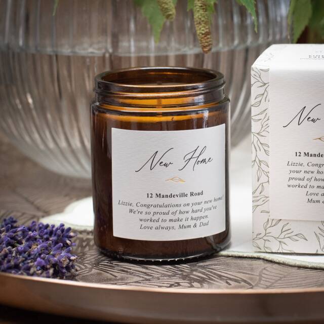 Personalised New Home Candle - Thoughtful, Unique, Gift - image 1