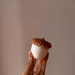 Nuts Candle, Size Of Your Choice, Handmade in Olive Wax, With A Delicious Autumn Scent - thumbnail 2