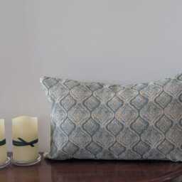 Teal Abstract Aztec Cushion Covers - Handmade Double-Sided Decor - 45x45cm, 52x32cm - thumbnail 2