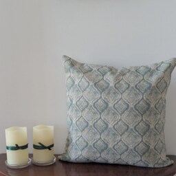 Teal Abstract Aztec Cushion Covers - Handmade Double-Sided Decor - 45x45cm, 52x32cm - thumbnail 3