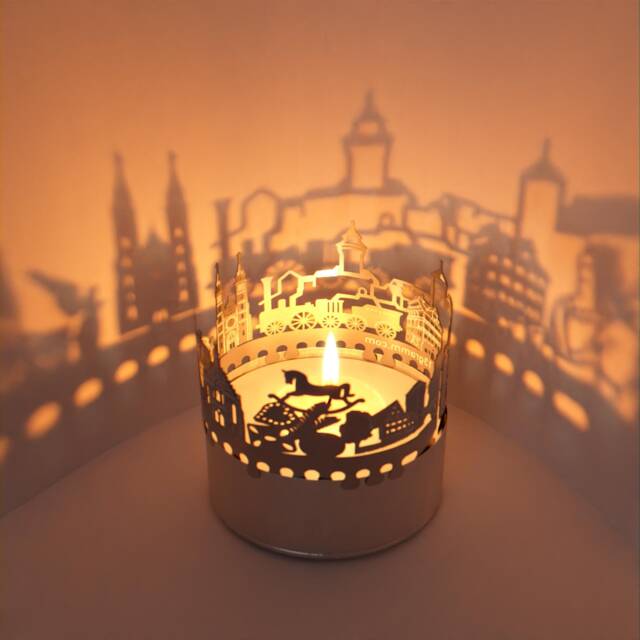 Nuremberg Skyline Shadow Play - Bring The Historic Charm Home With This Candle Attachment Perfect Souvenir For Fans - image 1