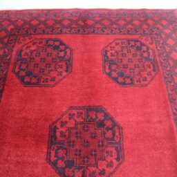 5x7 Ft Afghan High Pile Rug Turkmen Bokhara Area Rug, Akhcha Handmade Red New Livingroom Rug, Tribal Home D??cor Bedroom Office Rug - thumbnail 3