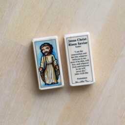 Jesus Risen Patron Saint Block With Gift Bag // Christ, Savior Catholic Toys By Almondrod