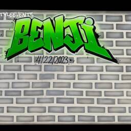Airbrush Graffiti Wall Art Canvas Sign in Board 24x36 Bar Mitzvahs Bat Event Decor Room Street - thumbnail 3