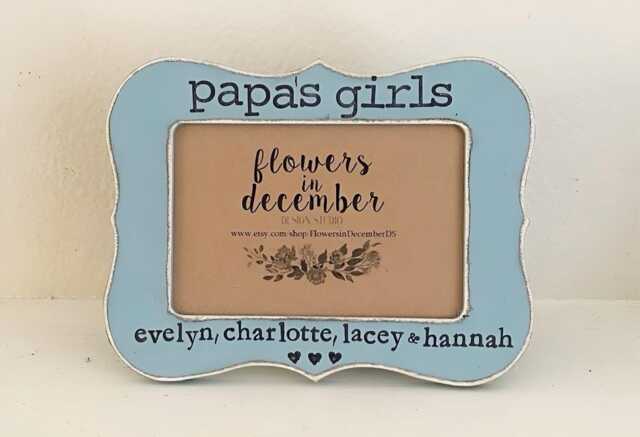 Personalized Grandpa Picture Frame Grandchildren Gift, Fits 4x6 Photo - image 1