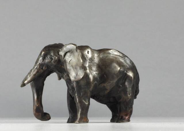 Tiny Giant Ii, Miniature Bronze Elephant Sculpture African Wildlife Art By Kindrie Grove - image 1