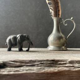 Tiny Giant Ii, Miniature Bronze Elephant Sculpture African Wildlife Art By Kindrie Grove - thumbnail 2
