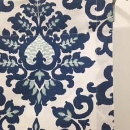 Valance 50 X 10 Window Cecilia Premier Navy White Curtain Topper Treatment Kitchen Valance - thumbnail 2