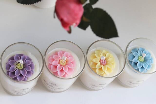 Flowercandle-Personalized Gifts-Best Friend Gifts-Candles-Home Decor-Self Gift-Birthday Gift-Gift For Her-Cute Candles-Flower Candles-Pillar - image 1
