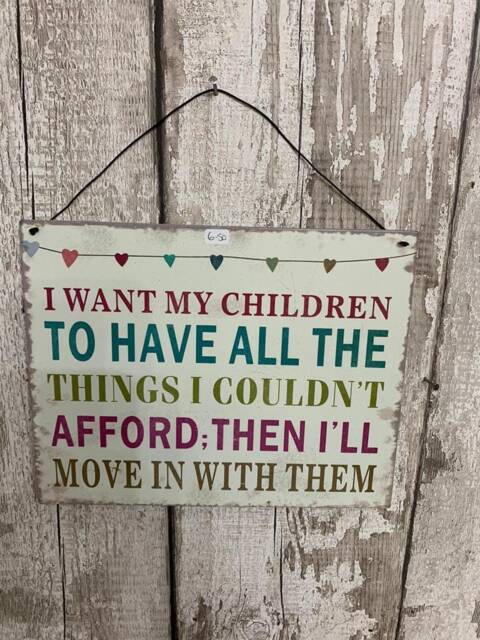 Metal Wall Sign, Plaque, Christmas Present, Boys & Girls