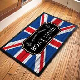 Personalised Boat Mat - Non Slip Floor - Nautical Union Jack Narrowboat Boating Accessories - thumbnail 2