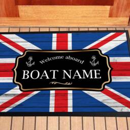 Personalised Boat Mat - Non Slip Floor - Nautical Union Jack Narrowboat Boating Accessories - thumbnail 3
