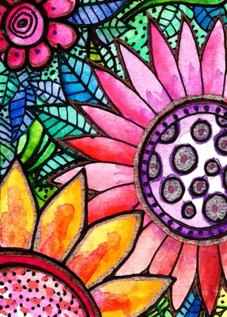 Flower Art Fleurs Flowers Print Sun Floral Garden Painting Tree Sunset