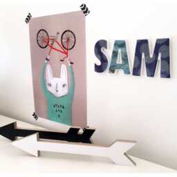 Decorative Letters For Kid's Room - Mix Of Blues - thumbnail 4