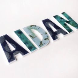 Decorative Letters For Kid's Room - Mix Of Blues - thumbnail 2
