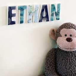 Decorative Letters For Kid's Room - Mix Of Blues - thumbnail 3