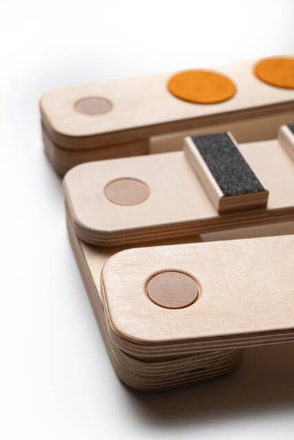 Natural Wood Balance Beam Set - Montessori Wobble Board - image 1