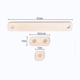 Natural Wood Balance Beam Set - Montessori Wobble Board - thumbnail 4