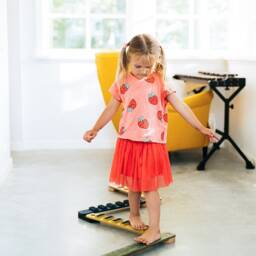 Natural Wood Balance Beam Set - Montessori Wobble Board - thumbnail 3