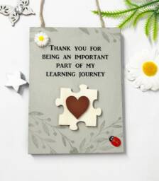 Thank You For Being An Important Part Of My Learning Journey Wooden Plaque Gift Sign - thumbnail 1